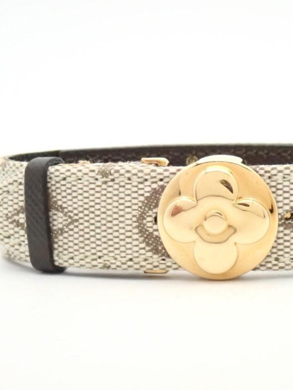 Louis Vuitton Beige and Gold Monogram Bracelet